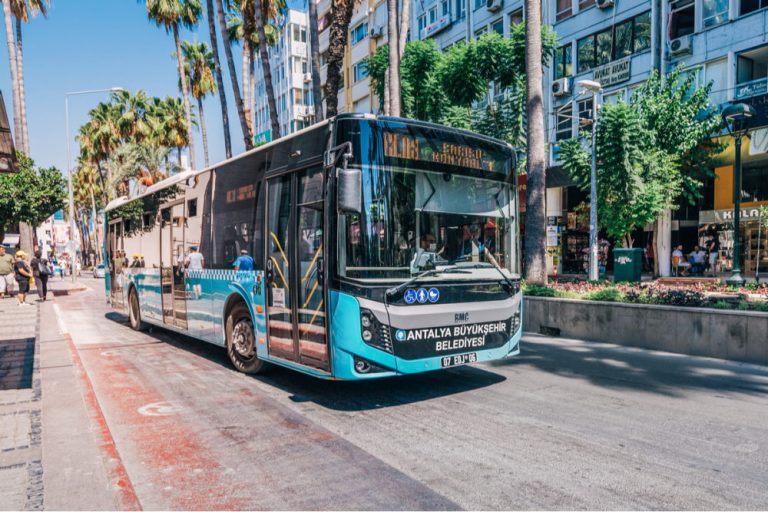 Regular Bus That Is Part Of The Antalya Public Transport 768X512