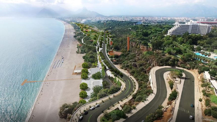 Antalya Beach Park Varyant Kuş Bakışı