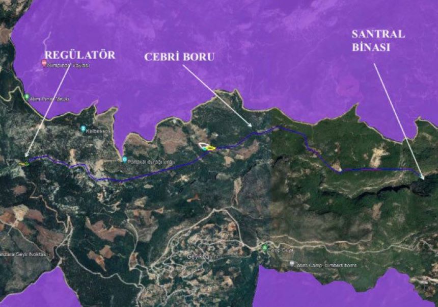 Konyaaltı Doyran Hes Projesi Harita