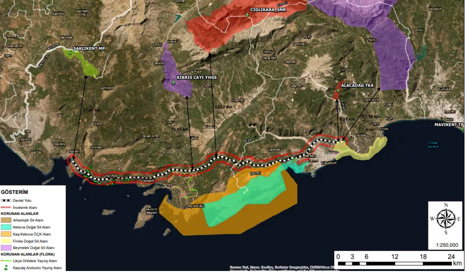 Kaş Demre Finike Kalkan Otoyol Projesi