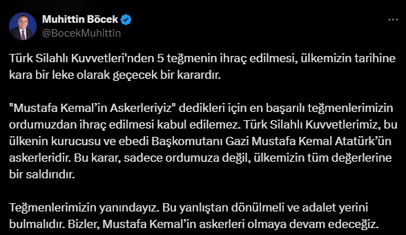 Muhittin Böcek Askerlere Destek