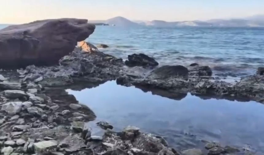 Muğla Milas'ta Deniz Suyu Çekildi (1)