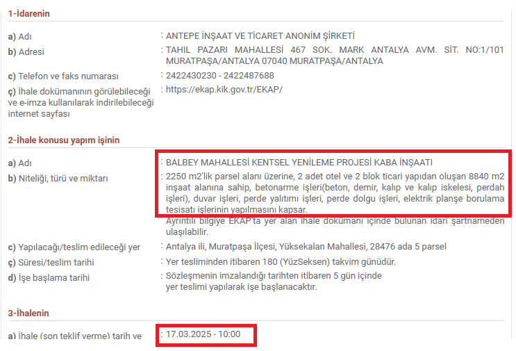 Balbey Için Yapılacak Ihalenin 2 Otel Ve Ticari Alanları Kapsadığı Ortaya Çıktı