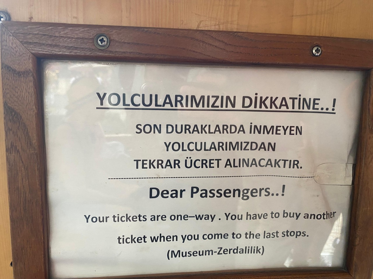 Nostalji Tramvayı Kurallar