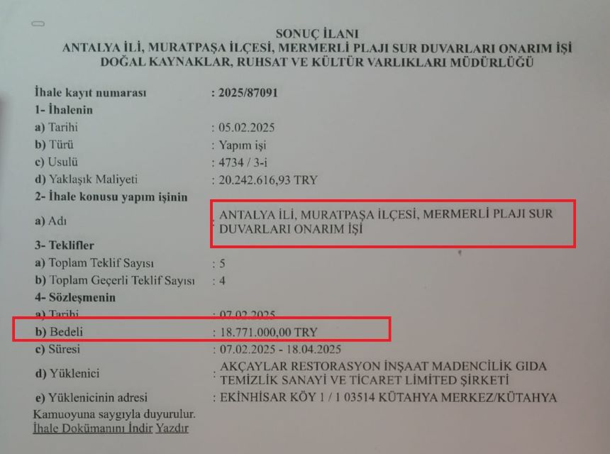 Ekap'ta Yayımlanan Sözleşme Bilgilerine Göre Mermerli Için 28 Değil, 18 Milyon Ödeme Yapıldığı Görülüyor