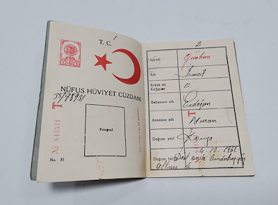 Eski Bir Nüfus Cüzdanı Örneği 2