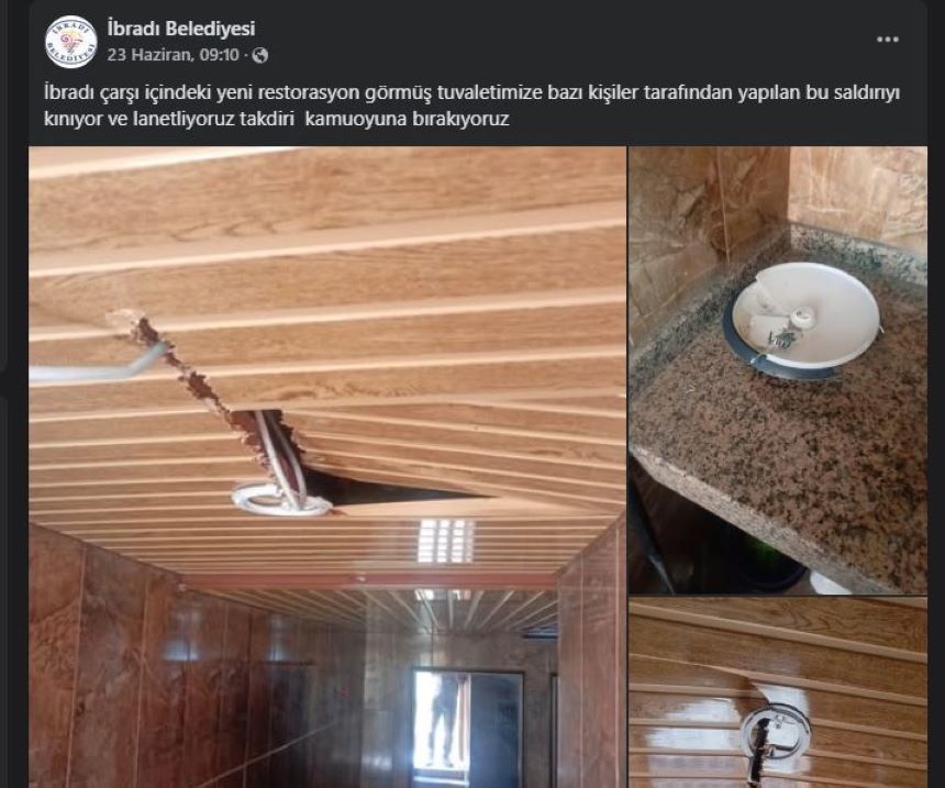 İbradı Belediyesi Tuvalet Açıklaması