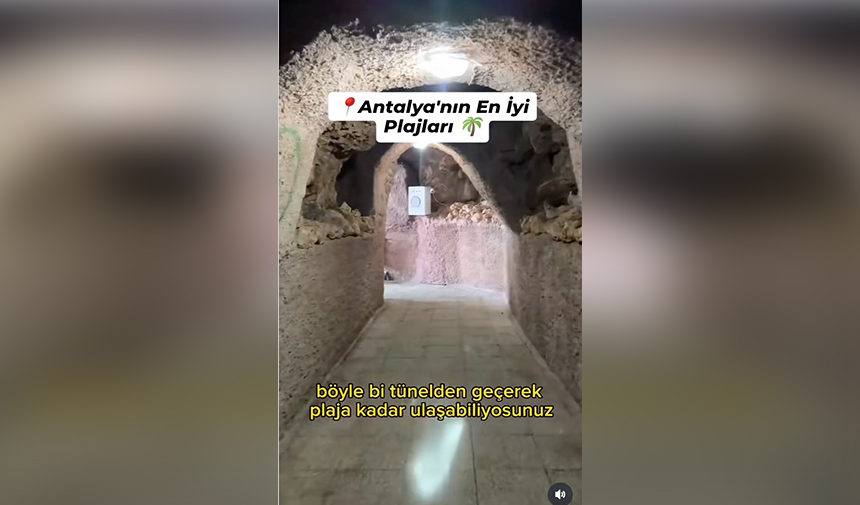 İnciraltı Plajında Tünel