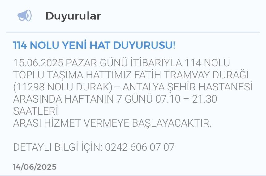 Şehir Hastanesi Duyuru