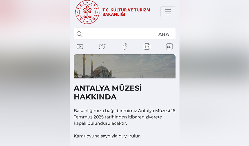Antalya Müzesi Kapatıldı (1)