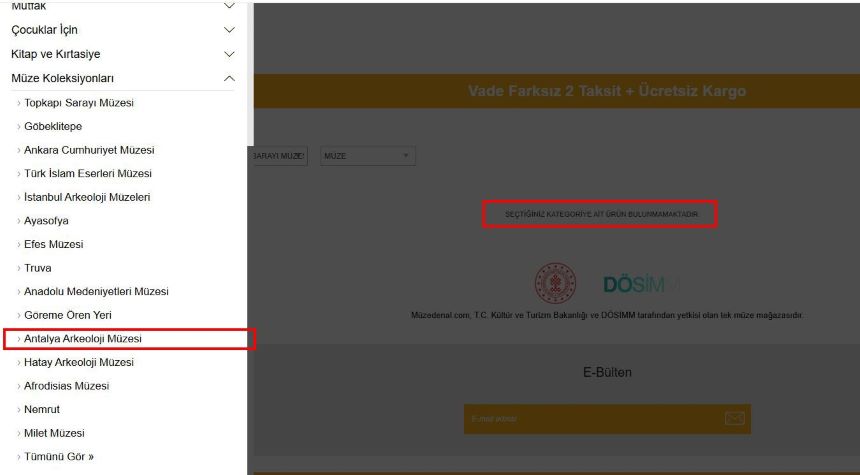 Antalya Müzesi'nin Ürünleri Satıştan Kaldırıldı 3
