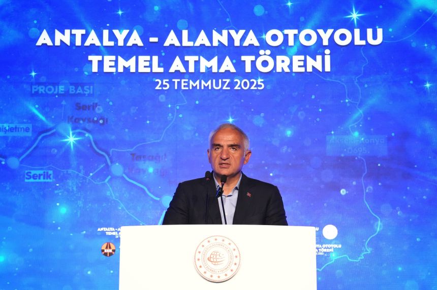 Bakan Ersoy Otoyol Temel Atma Töreninde