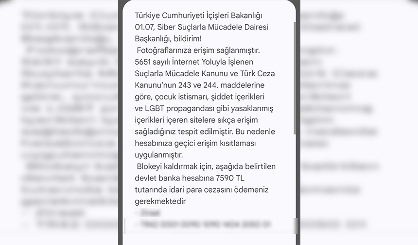 Dolandırıcılar Sahte Mesaj