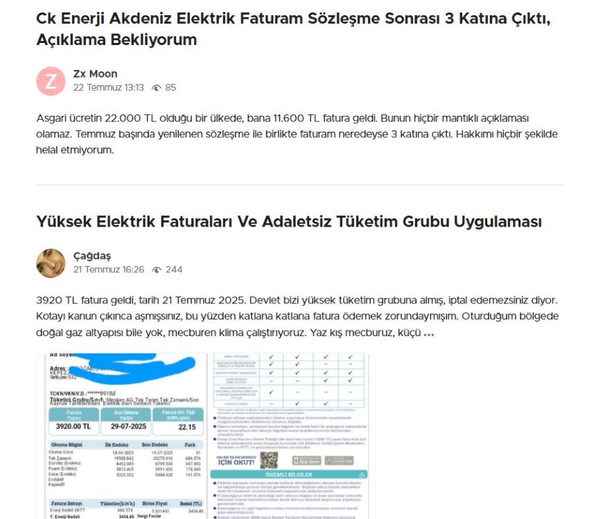Elektrik Faturası Isyanı