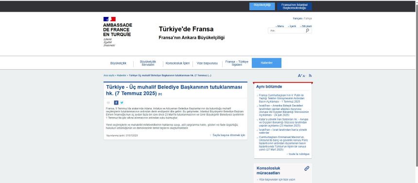 Fransa Büyükelçiliği Site