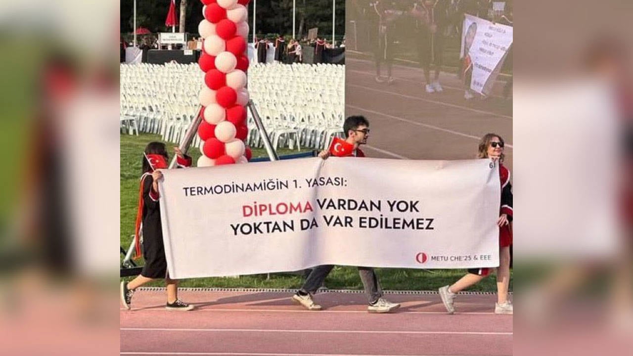Imamoglu Odtu Mezuniyetindeki Favori Pankartini Acikladi Diploma Vardan Yok Yoktan Var Edilemez