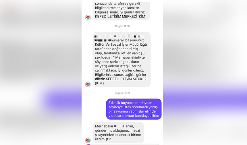 Kepez Belediyesi Sahne Açıklaması