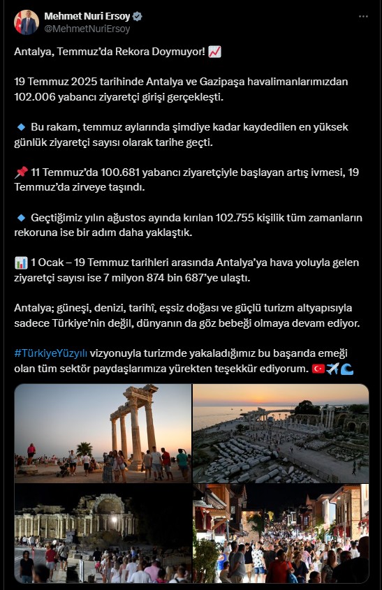 Mehmet Nuri Ersoy Antalya Paylaşımı