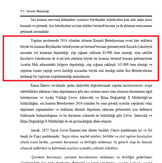 Aydın Büyükşehir Belediyesi Sayıştay Denetim Raporu2