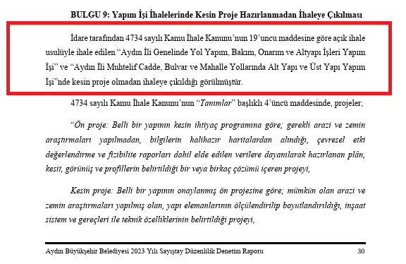 Aydın Büyükşehir Belediyesi Sayıştay Denetim Raporu3