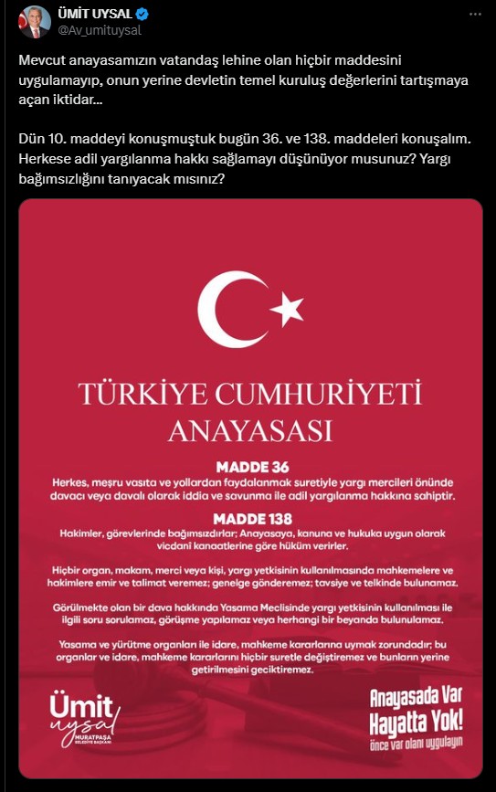 Uysal Anayasa Açıklaması