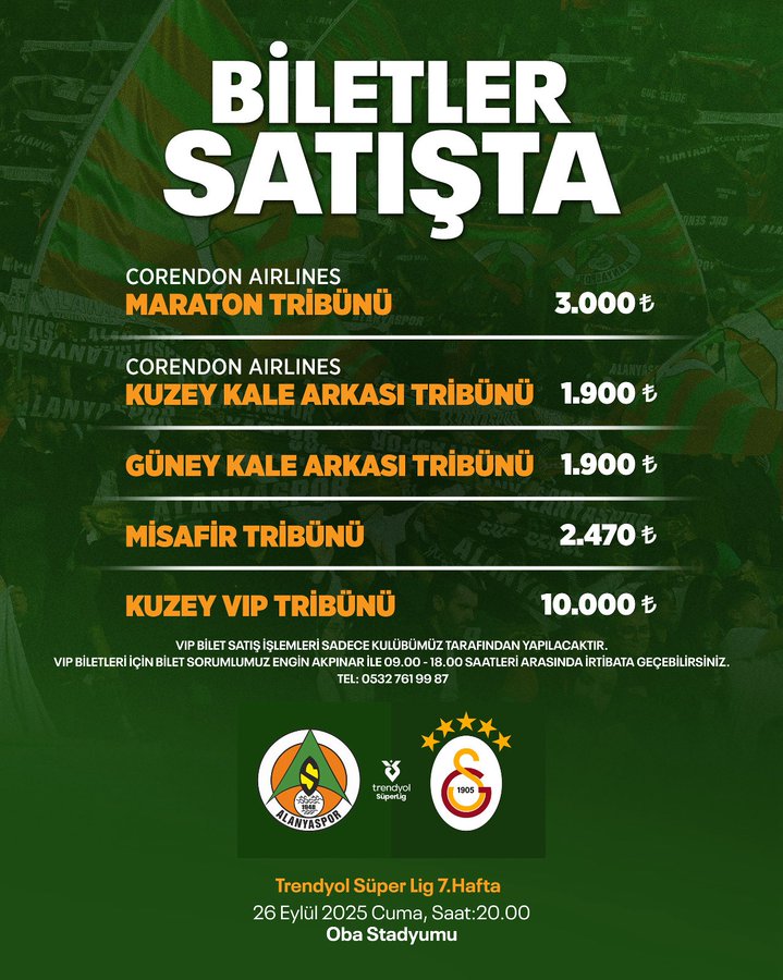Alanyaspor Galatasaray Maç Biletleri