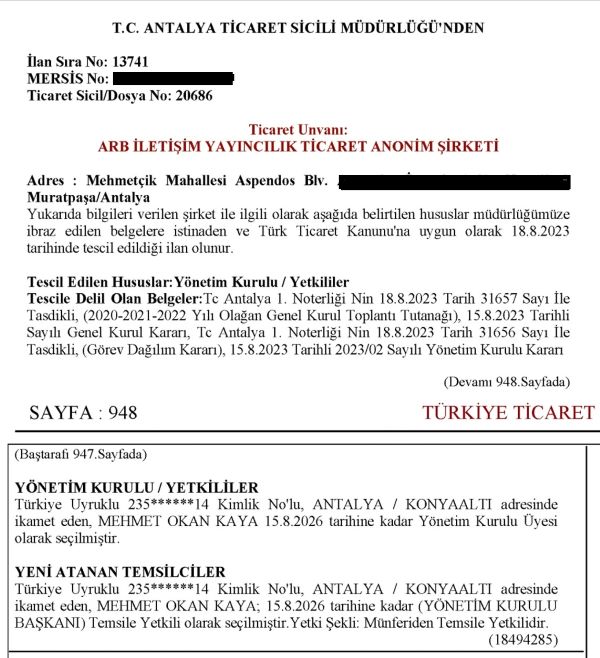 Okan Kaya'ya Ai̇t Aktüel Şi̇rketi̇