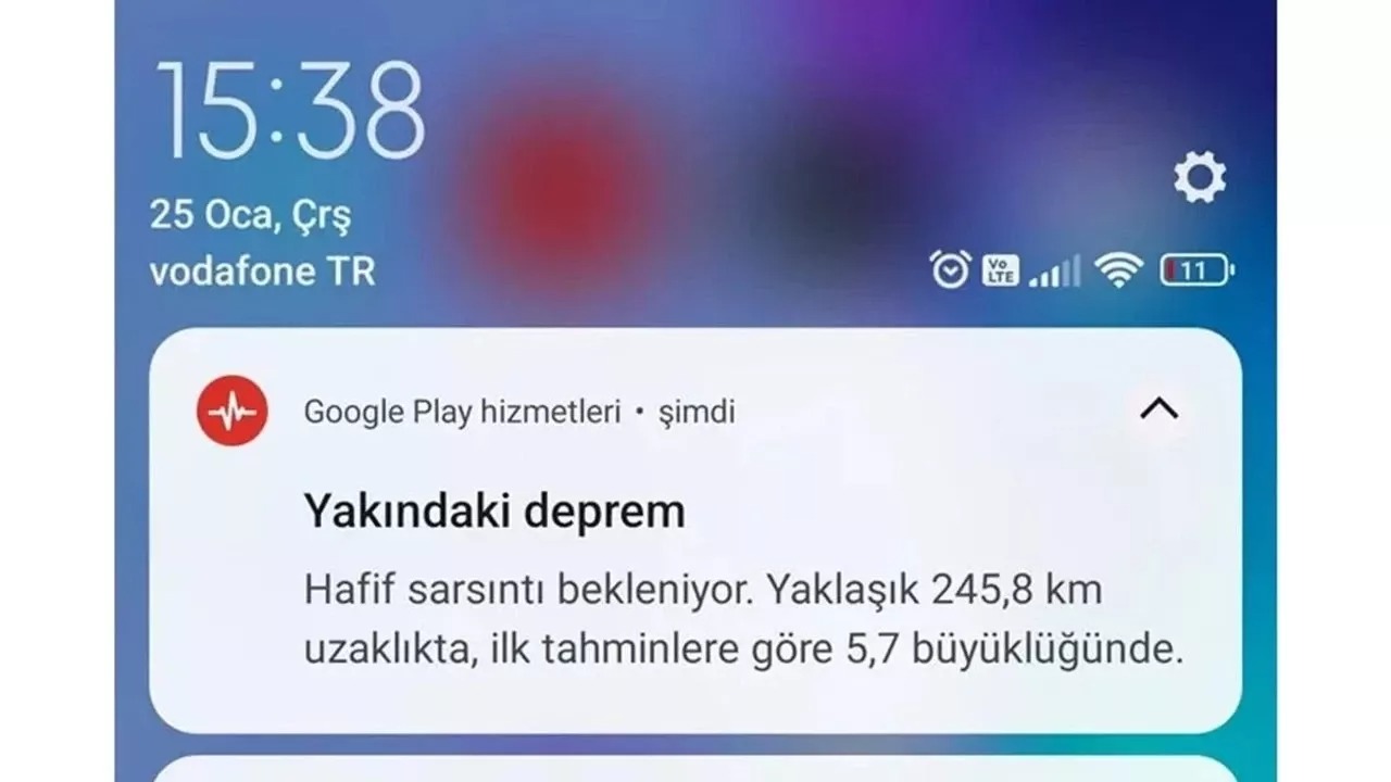 Deprem Bildirimi Açma 3