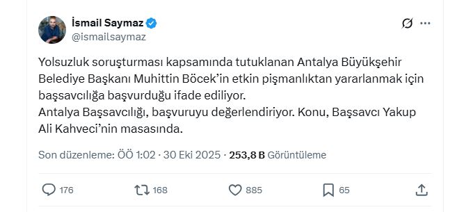 İsmail Saymaz Muhittin Böcek Açıklaması