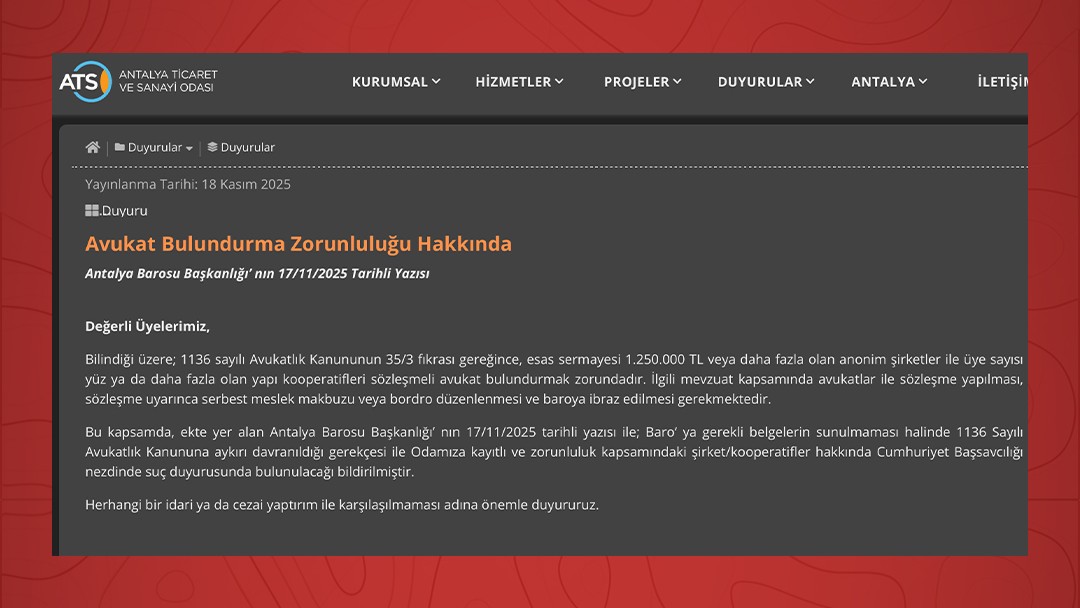 Atso Bilgilendirme Mesajı