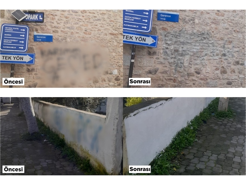 Bodrum'da 6 Ayda 29 Duvar Yazısı Silindi 2