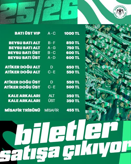Konyaspor Antalyaspor Maçının Bilet Fiyatları
