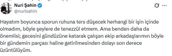 Nuri Şahin Köstebek İddialarına Cevap