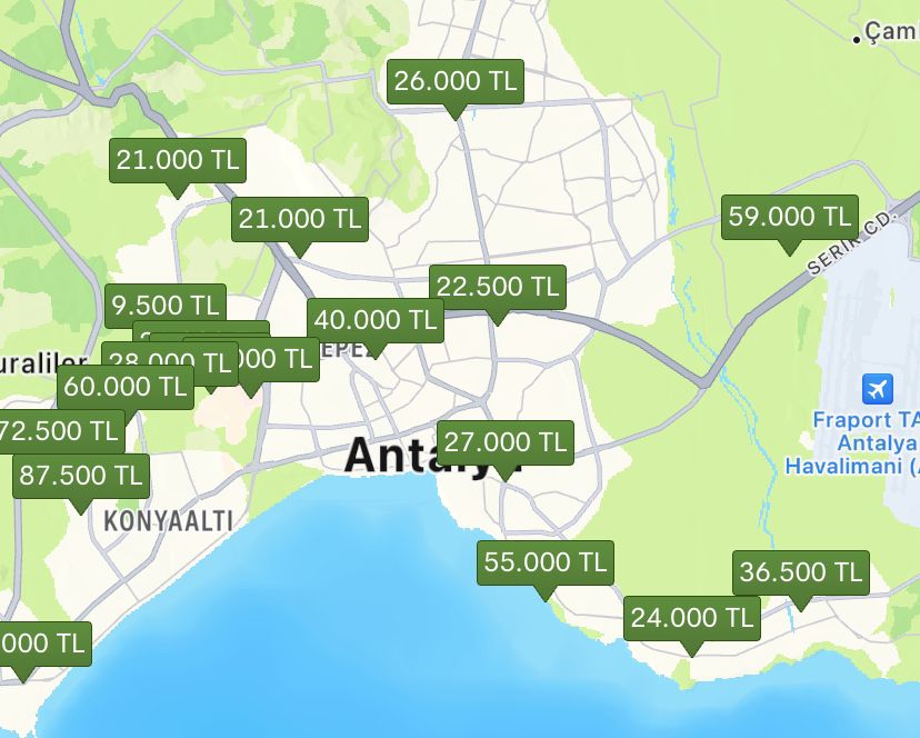 Antalya Aralık Ayı Kiraları