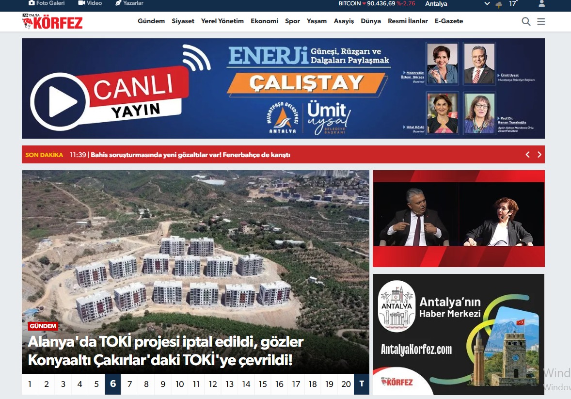 Muratpaşa Belediyesi Çevre Çalıştayı Canlı Yayın