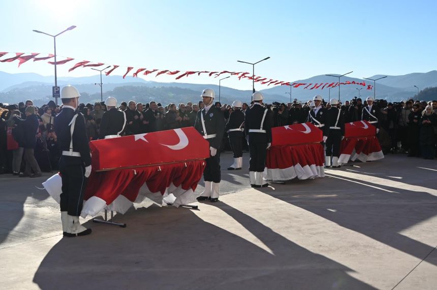 Yalova'da Şehitr Olan 3 Polisin Cenaze Töreni