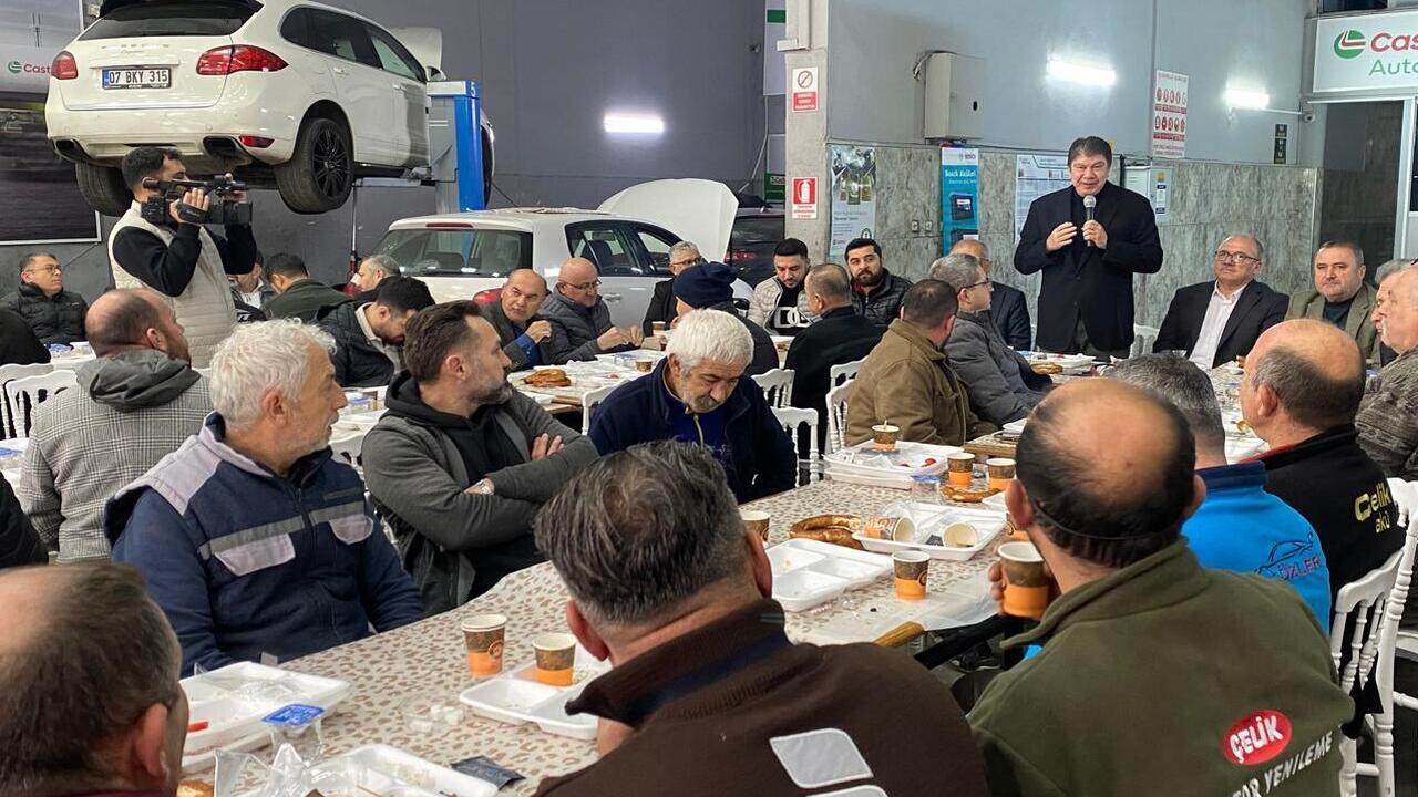 Menderes Türel Akdeniz Sanayi Esnafı Ziyareti Ahmet Gün Iş Yeri