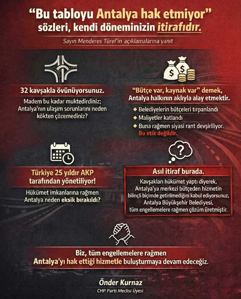 Önder Kurnaz Menderes Türel'e Cevap