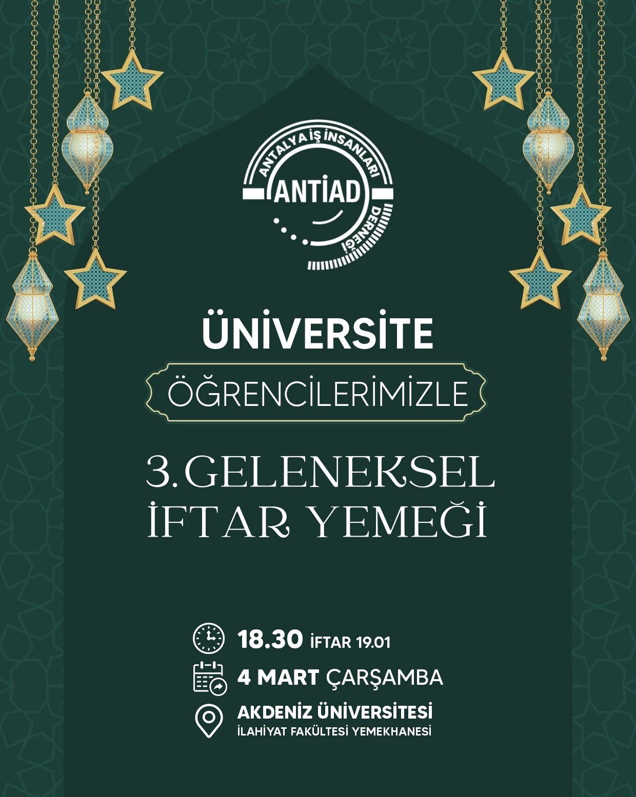 3. Geleneksel Üniversitelilerle İftar Buluşması