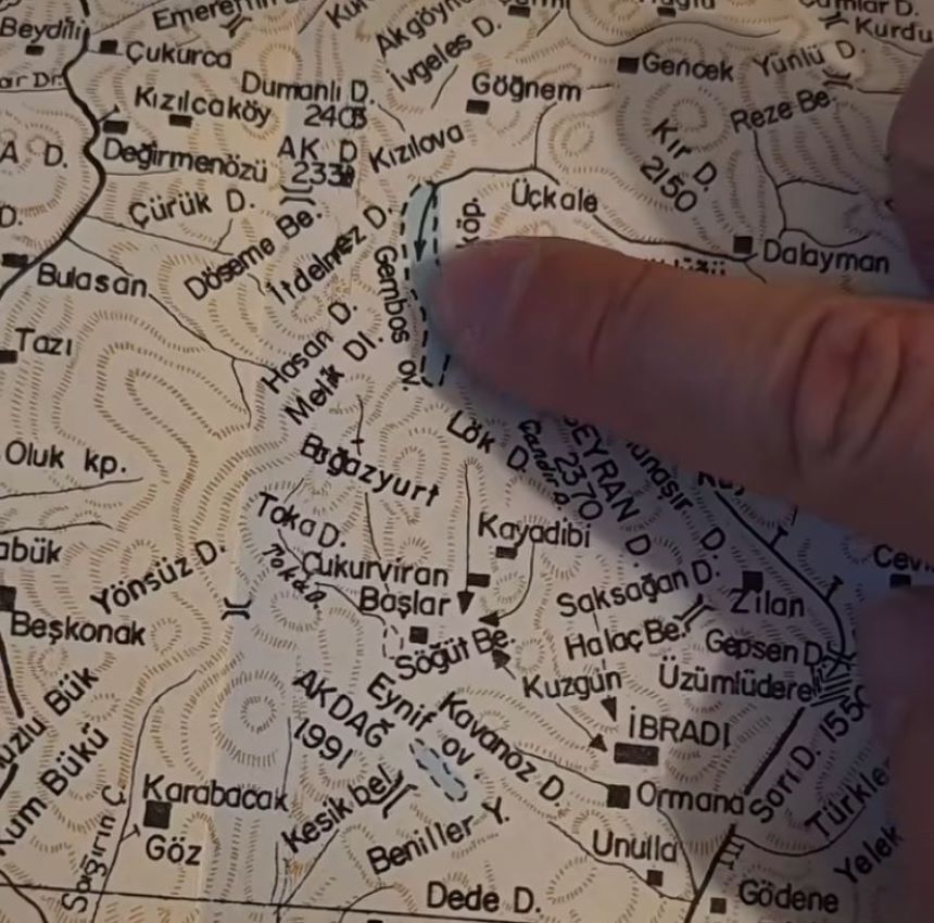 Antalya Konya Yolu Nisana Kadar Açılmayabilir! 1988 Haritası Ortaya Çıktı! (5)