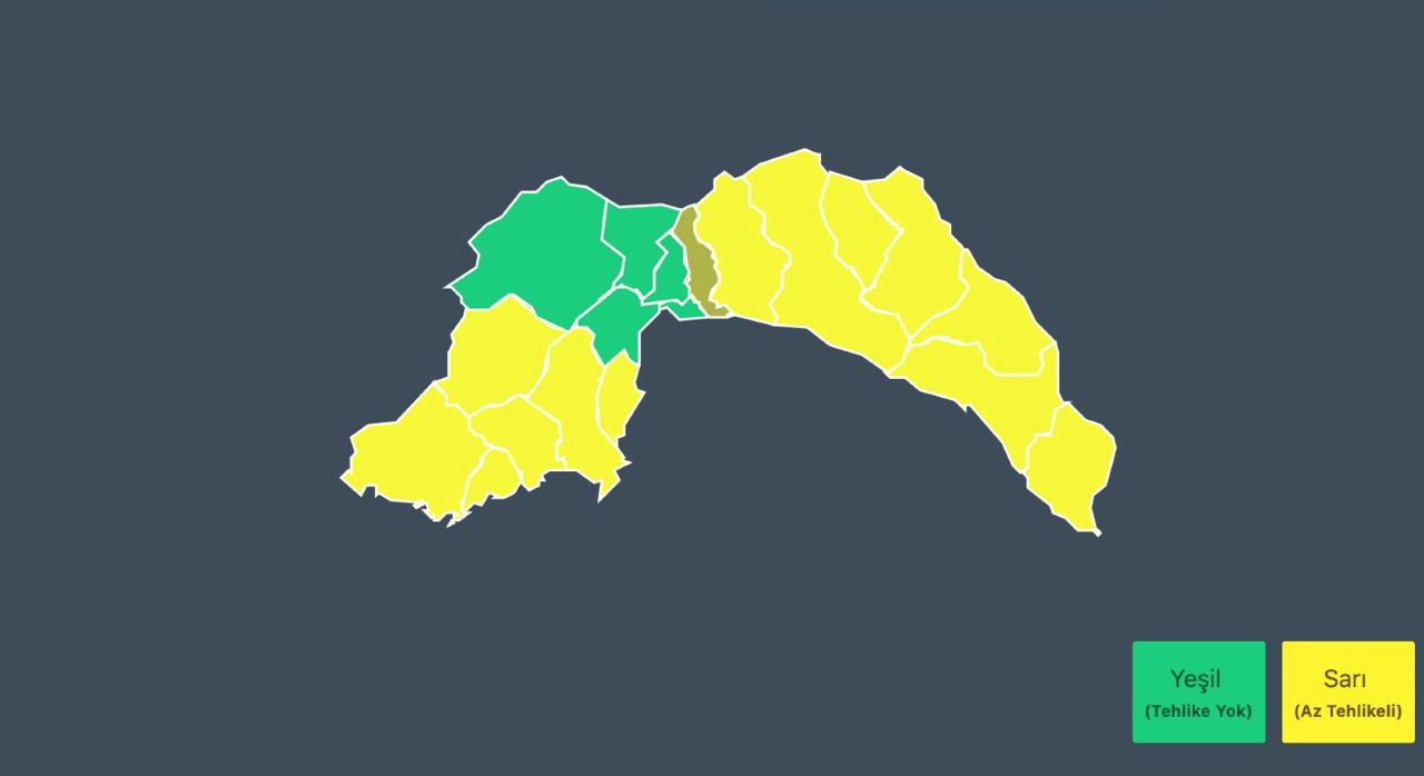 Antalya Sarı Kod Uyarısı Ocak