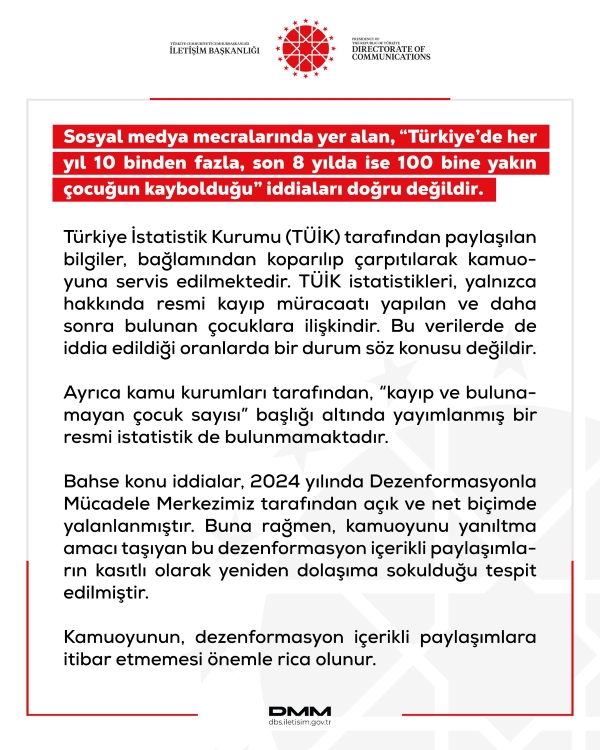 Dmm Kaybolan Çocuklar Açıklaması