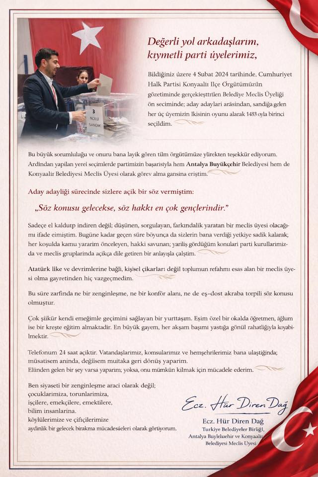 Hür Diren Dağ Antalya Büyükşehir Ve Konyaaltı Belediyesi Meclis Üyesi (1)