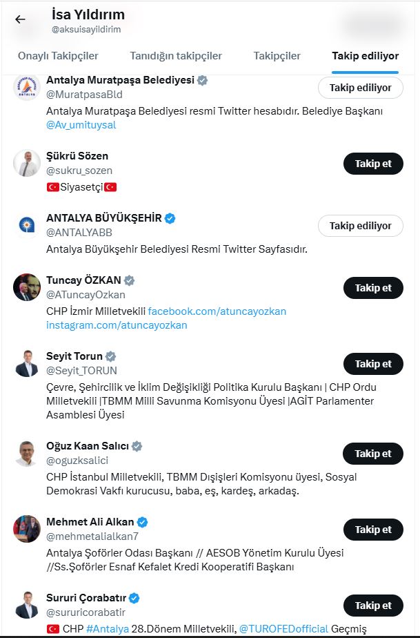 İsa Yıldırım Sosyal Medya Takip