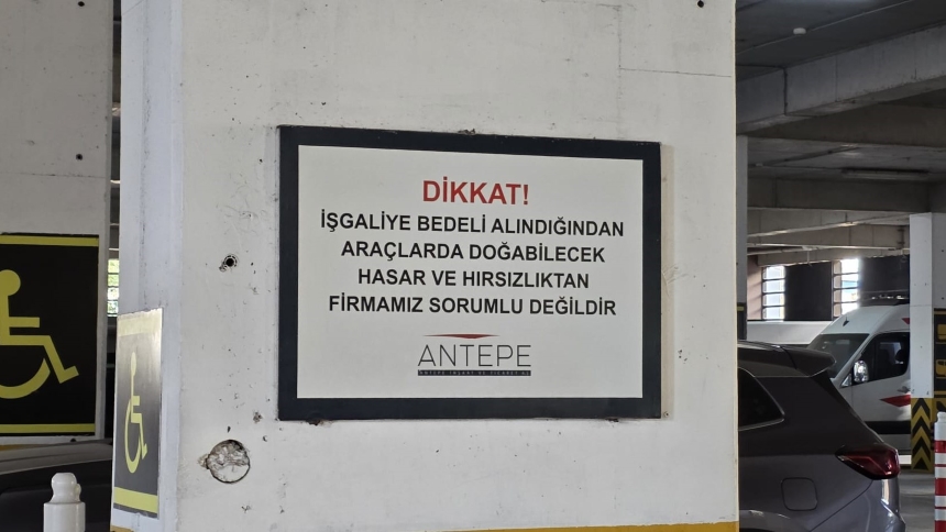 Otopark Uyarı Yazısı Antalya 2