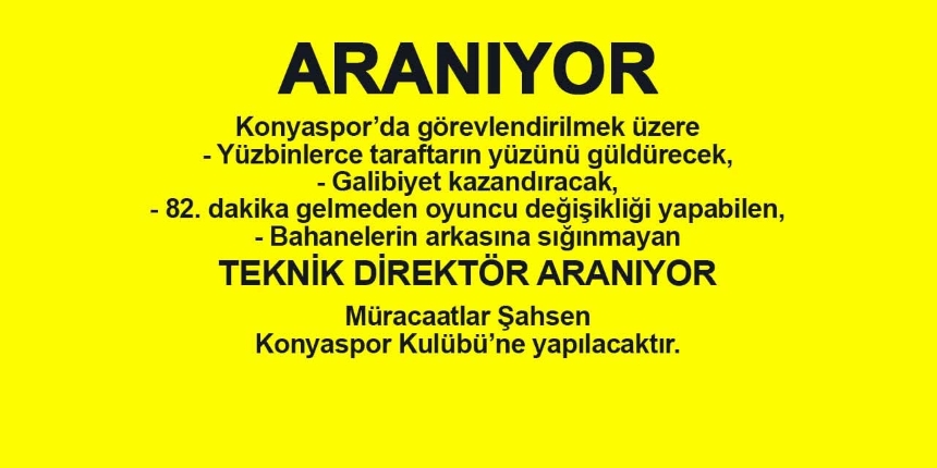 Teknik Direktör Ilanı