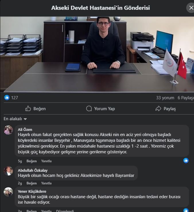 Akseki Devlet Hastanesi Yorumlar