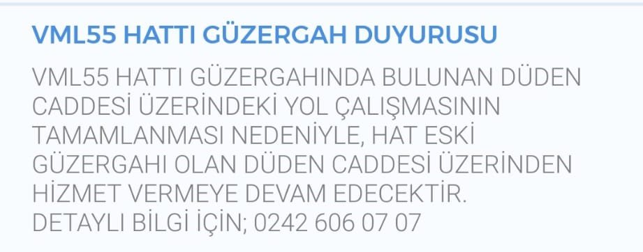 Güzergah Değişimi 2