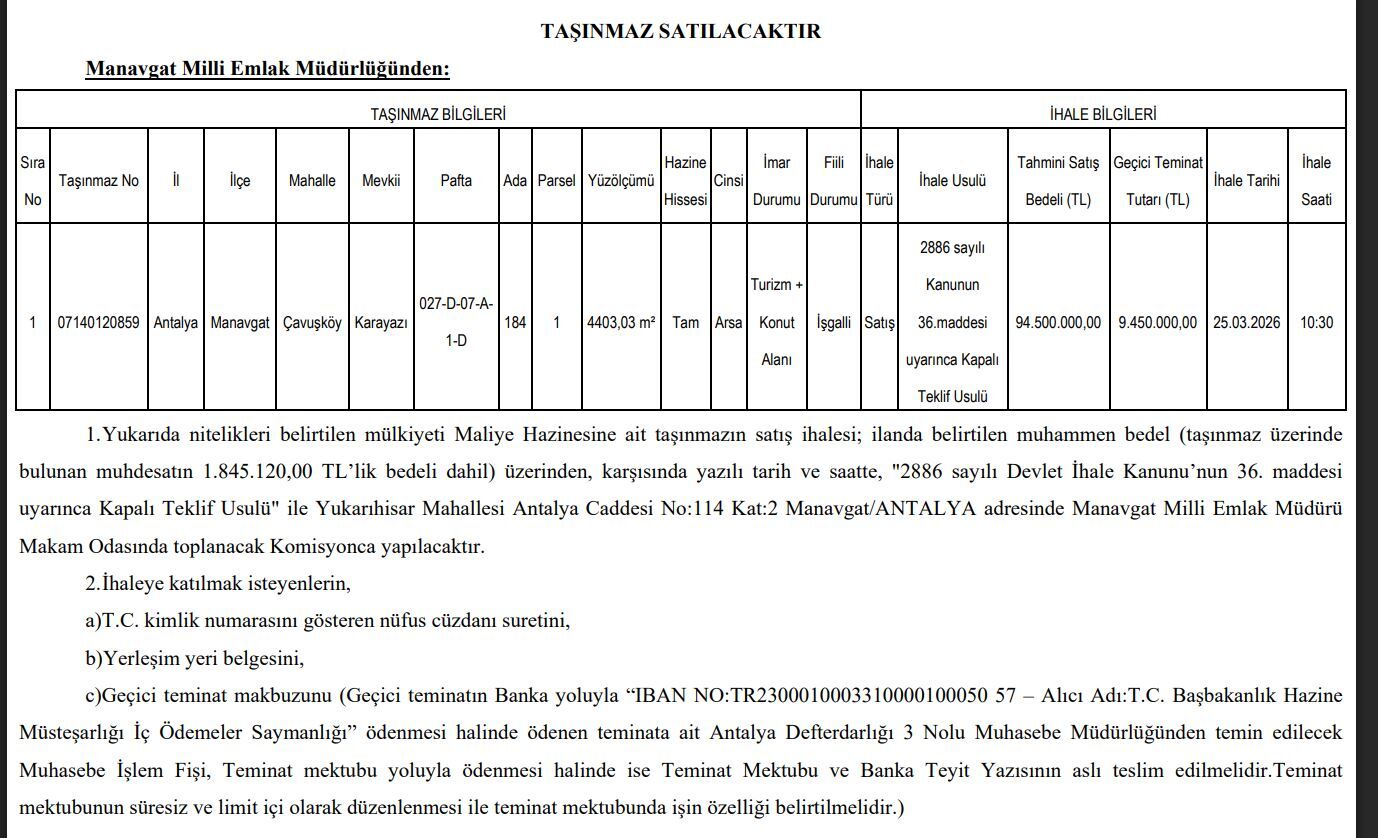 Manavgat Satış Ilanı 66