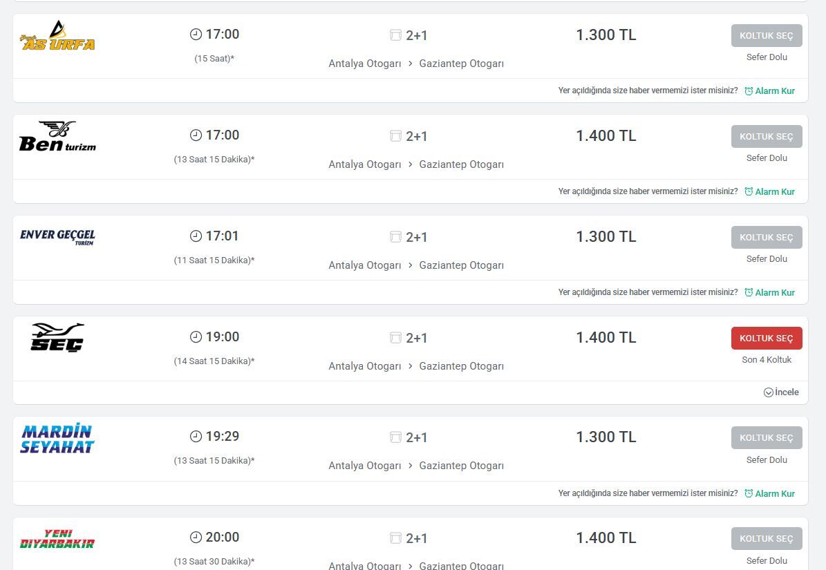 Ramazan Bayramı Öncesi Otobüs Bileti Fiyatları 2026